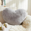 EastTree Heart Pillows, Light Grey Heart Shaped Pillows, Ultra Soft Extra-Large by EastTreeHomeGuide