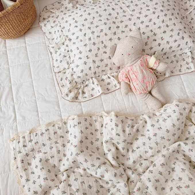 BuLuTu Chic Bellflower Pink Toddler Pillowcase - Image 7