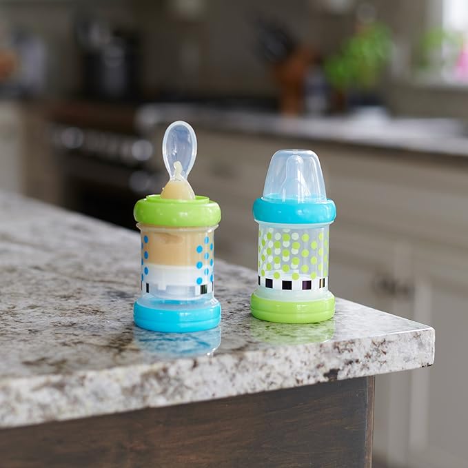 Sassy Baby Food Nurser – 4+ Months Set of 2-4oz 100% Silicone Nipple and Spoon - Image 3