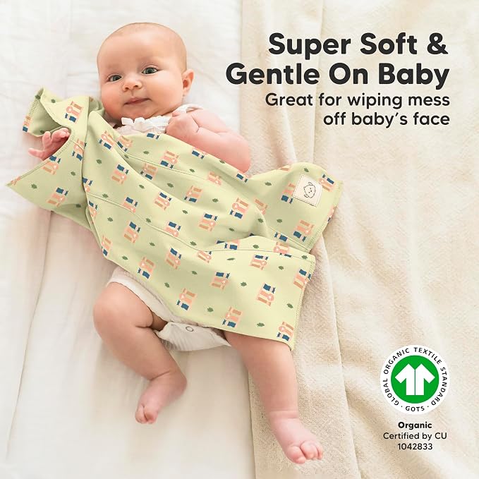 Organic Burp Cloths Baby Boy, Girl - Image 4