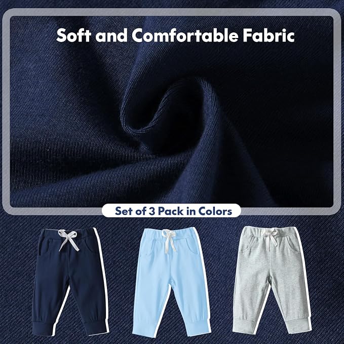 DREAM BUS Pack of 3 Toddler Jogger Pants - Image 5