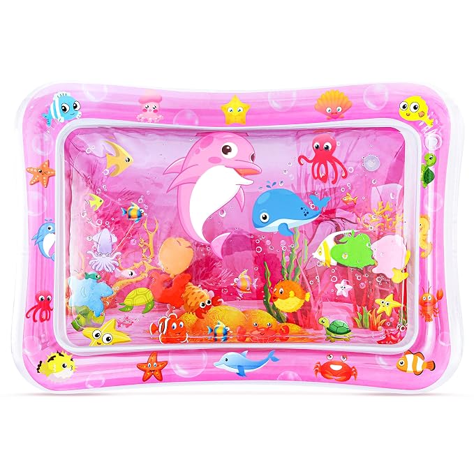 Tummy Time Water Mat for Girl, Baby Girl Toys for 0, 12 Months, Baby Girl Gifts by Yeeeasy