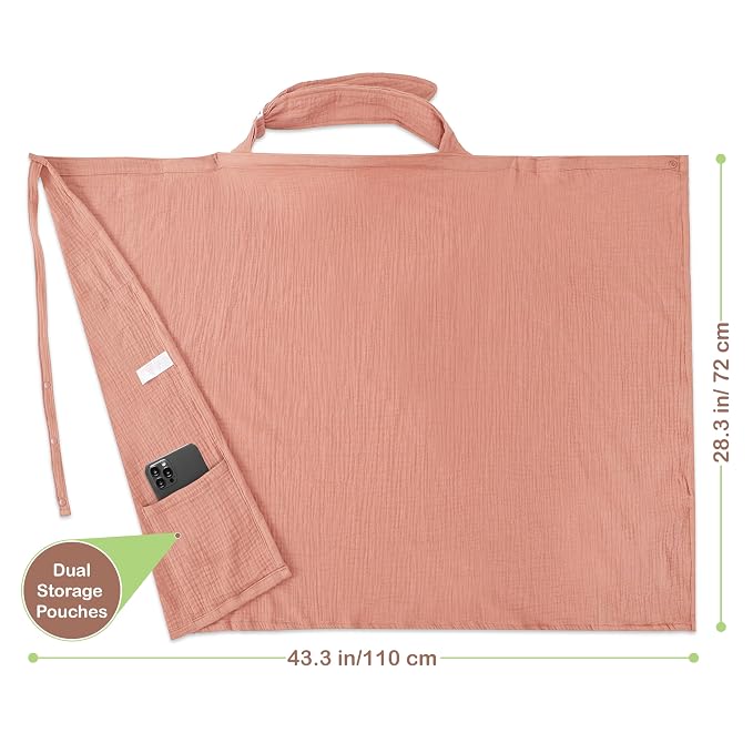 Premium Organic Breathable Muslin Nursing Cover - Image 3