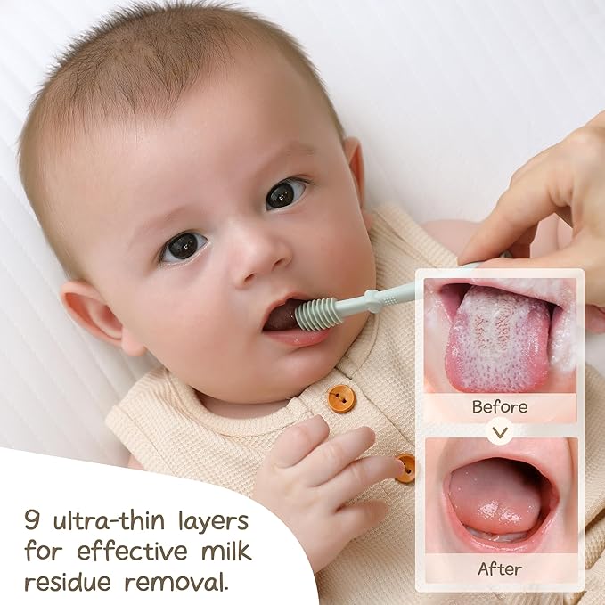 Moonkie Baby Tongue Cleaner, Toddler Toothbrush, Baby Oral Cleaner Newborn Kit - Image 2