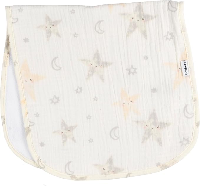 Gerber Baby Unisex Muslin Burp Cloths 5-Pack, Large Size 20" x 10" - Image 6