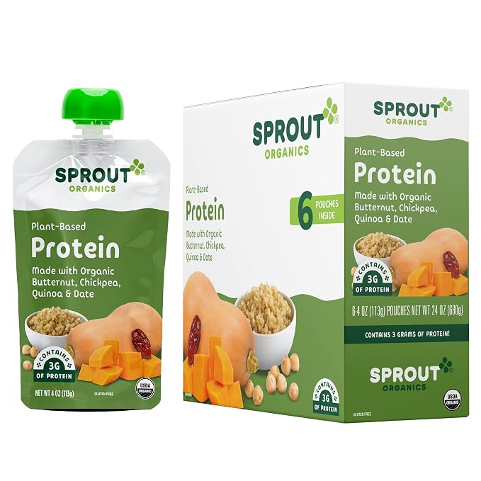 Sprout Organic Baby Food Pouches Stage 3 Plant Powered Protein, Butternut - Image 3