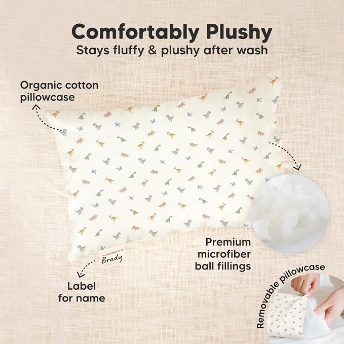 Mini Toddler Pillow with Pillowcase - Image 6