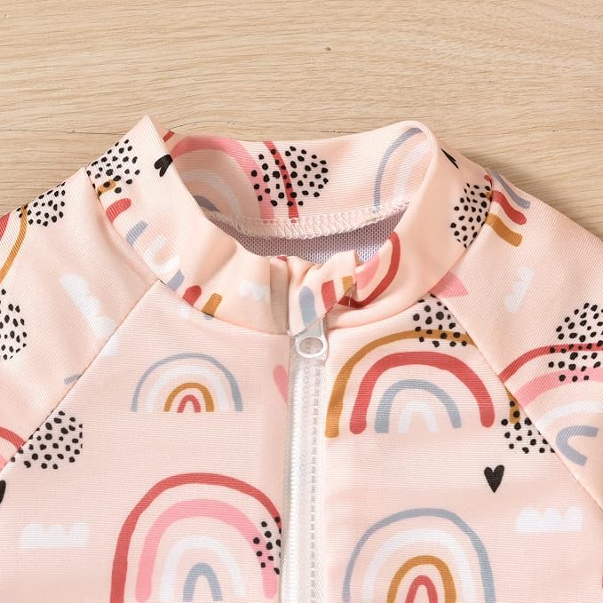 Aalizzwell Baby Girls Long Sleeve One Piece Swimsuit - Image 4