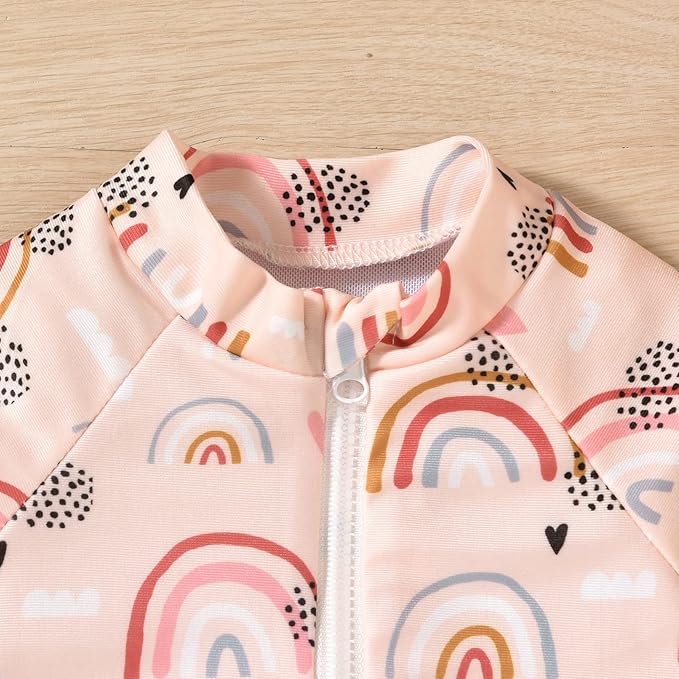Aalizzwell Baby Girls Long Sleeve One Piece Swimsuit - Image 4
