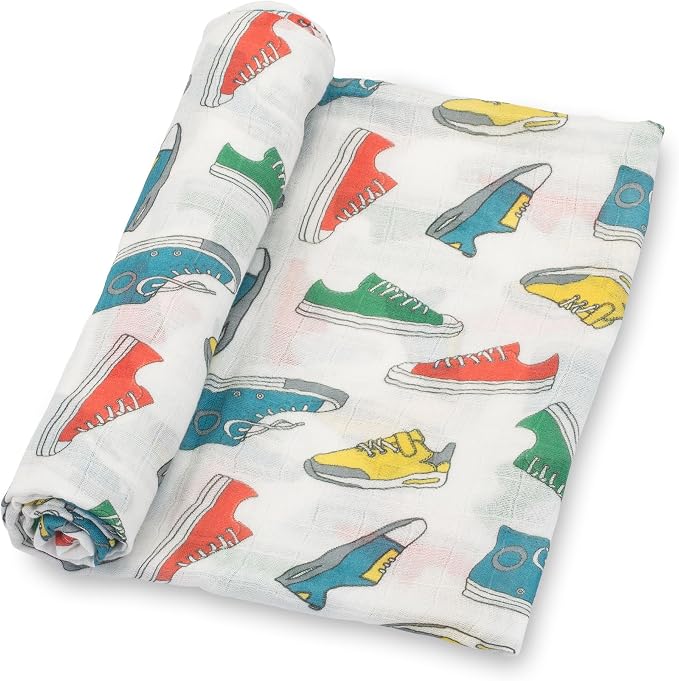 LollyBanks Swaddle Blanket, 100% Cotton Muslin Swaddle Blankets, Neutral by LollyBanks