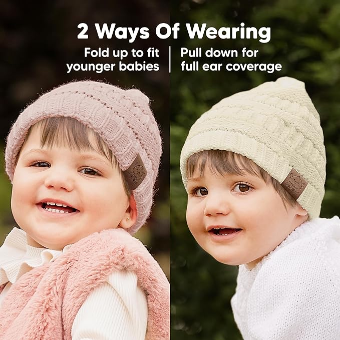 3-Pack Baby Beanies for Boys, Girls - Image 3