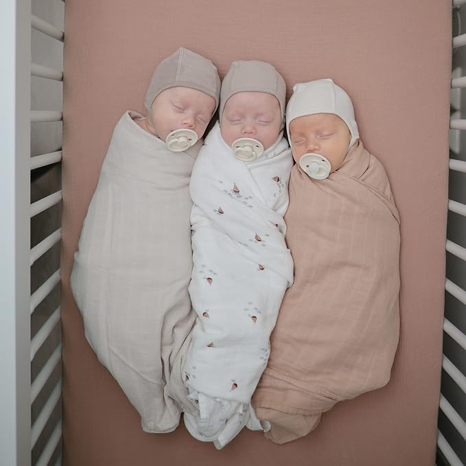 mushie Muslin Baby Swaddle Blanket | 100% Organic Cotton - Image 3