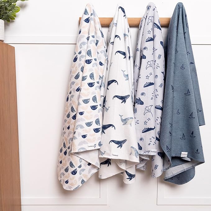 Gerber Unisex Baby 100% Cotton Flannel Receiving Blankets 30x30 Inches - Image 3
