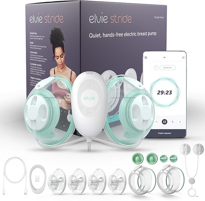 Elvie Stride Hospital-Grade, App-Controlled Breast Pump by Elvie
