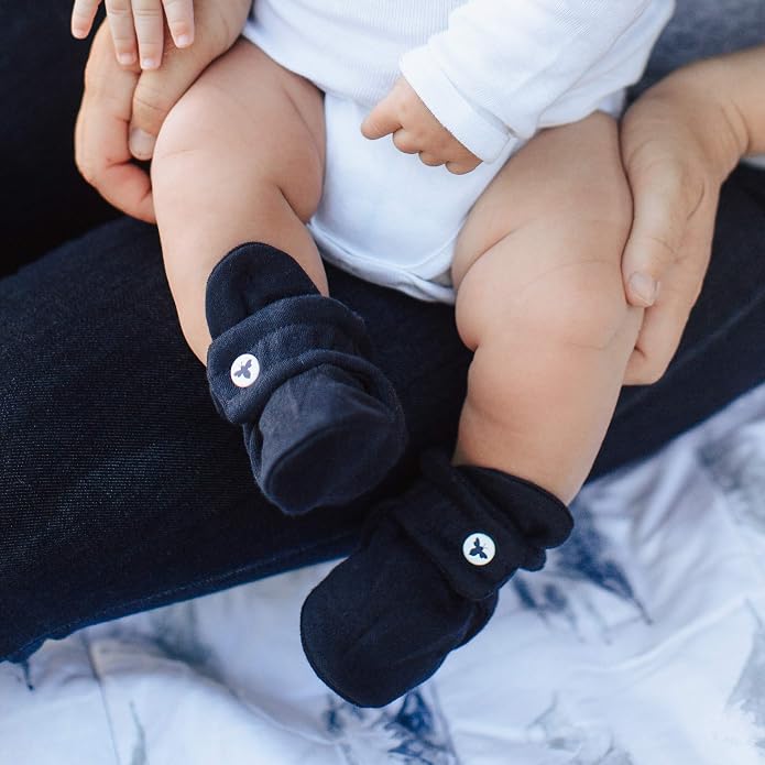 Burt's Bees Baby Unisex Booties Organic Cotton Newborn Essentials Shoes - Image 8