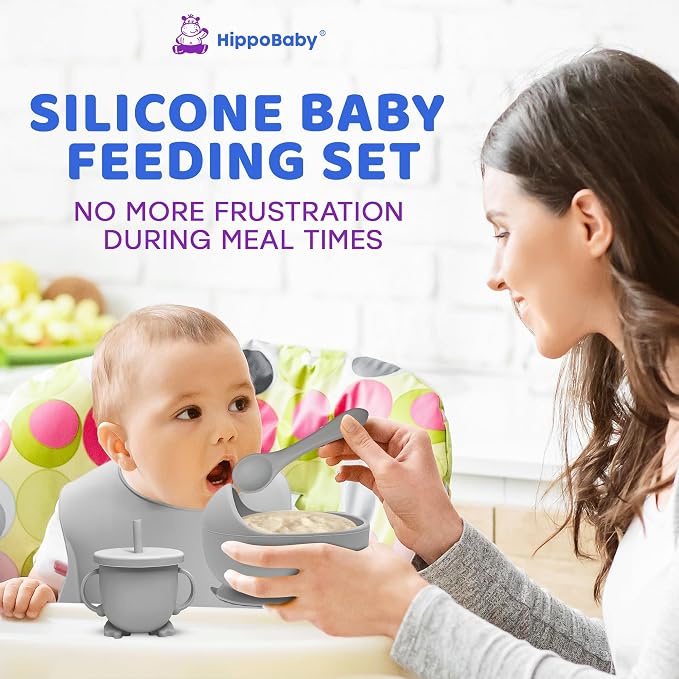 Baby Led Weaning Supplies | 10 Piece Silicone Feeding Set | Baby Toddler Bib - Image 3