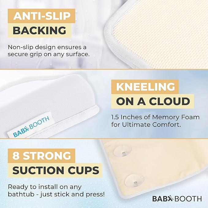 Bath Kneeler and Elbow Rest Pad, Extra Thick Baby Bath Kneeling Pad and Elbow - Image 6