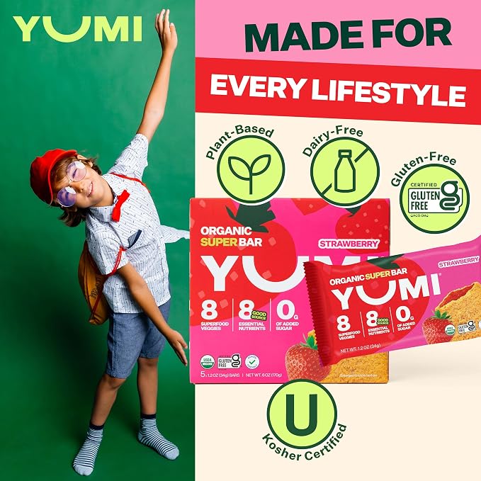 YUMI Organic Breakfast Superbar, Gluten-Free, No Added Sugar, 7+ Vegetables - Image 5