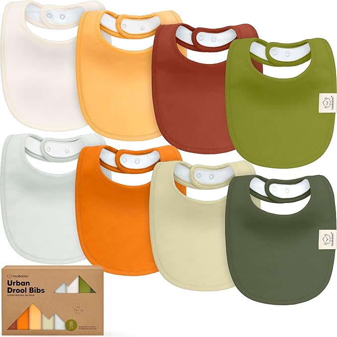 8-Pack Organic Baby Bibs for Boys, Girls by KeaBabies