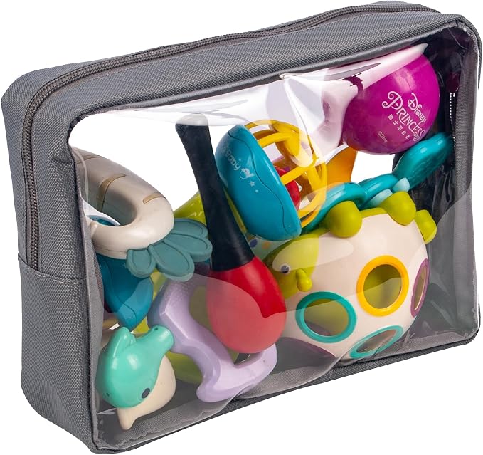 TSA Approved 5-Piece Diaper Bag Organizer Pouch Set Clear Waterproof TPU Kids - Image 7