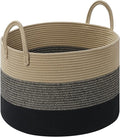 67L Storage Basket for Organizing, Cotton Rope Woven Blanket Basket, Toy by Degeyoyo