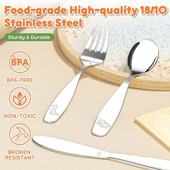 Lehoo Castle Kids Silverware Stainless Steel 6 Piece - Image 3