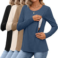 4 Pack Women's Cotton Nursing Tops, Breastfeeding Maternity by Oakgarden