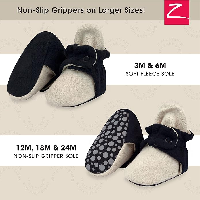 Zutano Unisex Fleece Baby Booties, Two Snap Closure, Newborn to 24 Months - Image 2