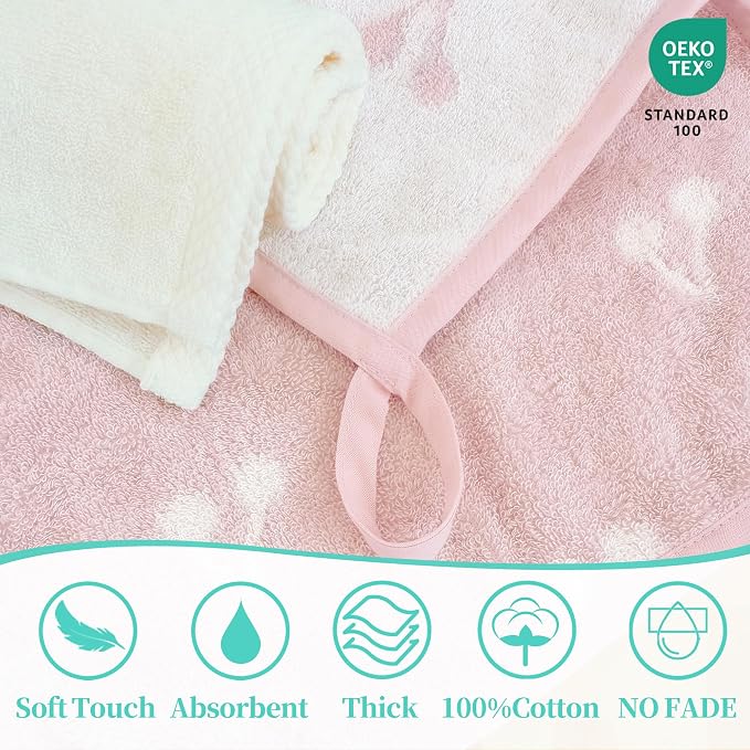 VOOVA & MOVAS 6 Pack 100% Cotton Baby Washcloths | 12x12 Inches | Highly - Image 3