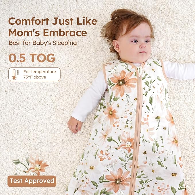 Baby Sleep Sack 18-24 Months 100% Cotton Lightweight 0.5 TOG Wearable Blanket - Image 5
