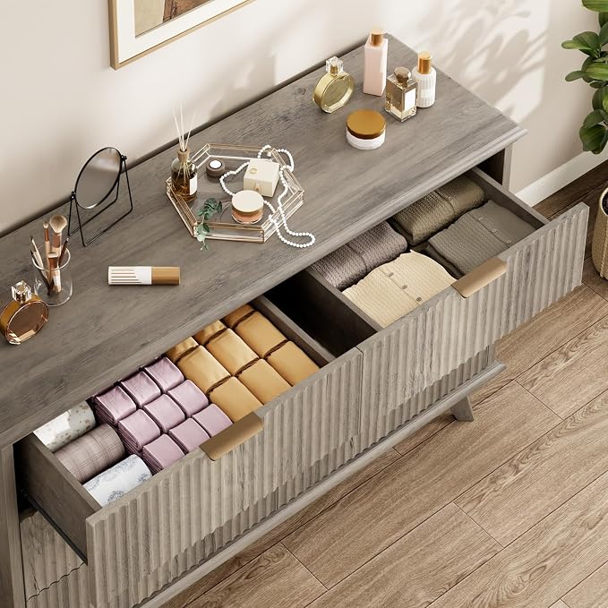 QUW Fluted Dresser for Bedroom - Image 6