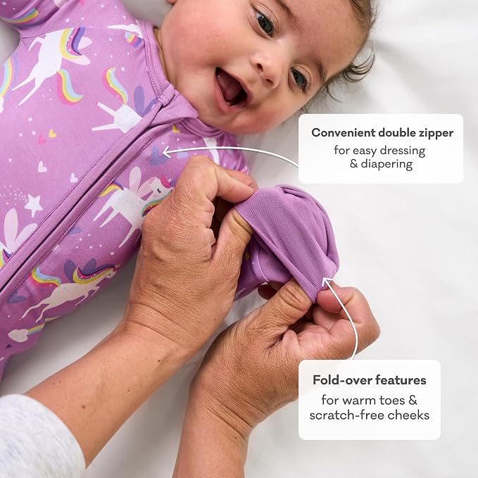 Little Sleepies Pajamas for Baby Boys & Girls, Viscose from Bamboo Baby Pajamas - Image 4