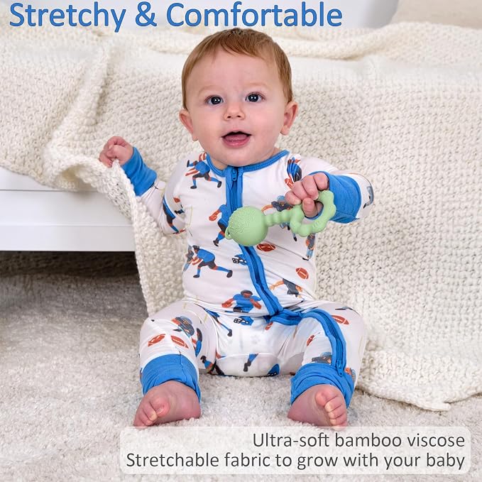 LollyBanks Baby Pajamas, 2-Way Zipper Romper, 95% Viscose Made from Bamboo and - Image 2