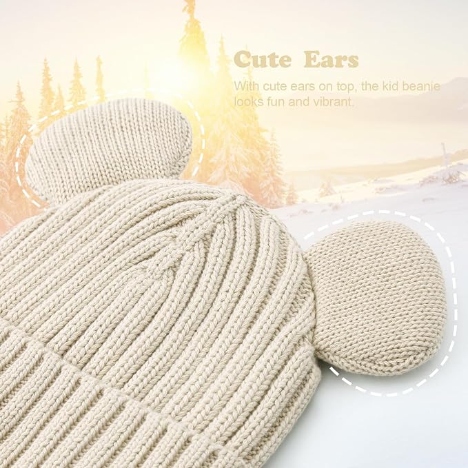 Toddler Boy Winter Beanie Baby Knit Hat Warm Girl Beanies Newborn Cute Hats - Image 3