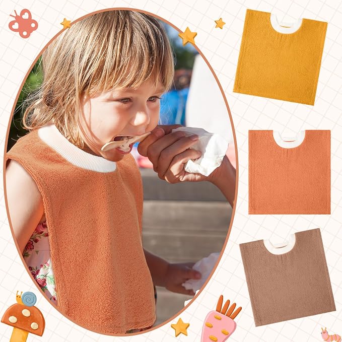 Foaincore 6 Pcs Pullover Baby Bibs Cotton Terry Toddler Absorbent Infant - Image 6