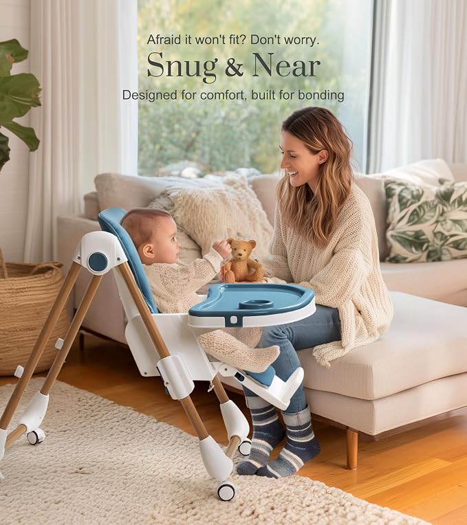 Mallify Foldable High Chairs for Babies and Toddlers, 3-in-1 Convertible Baby - Image 7