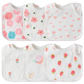 Zainpe 6Pcs Snap Muslin Cotton Baby Bibs Flowers Strawberry Patterns Infants by Zainpe