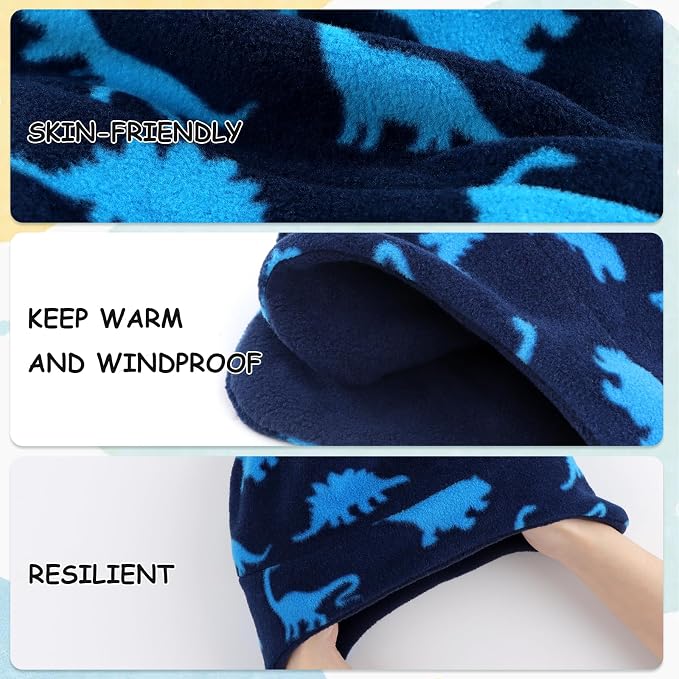 Duoyeree Kids Beanie Hat for Boys Girls Pom-pom Kint Hats Cozy Lining Winter - Image 5