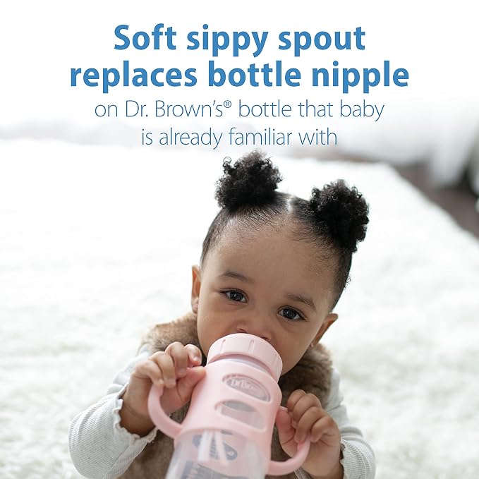 Dr. Brown's Milestones Wide-Neck Sippy Spout Bottle - Image 3