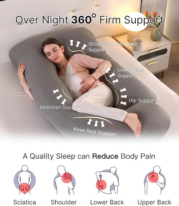 Pregnancy Pillow, Full Body Maternity Pillow 57 inch, - Image 2
