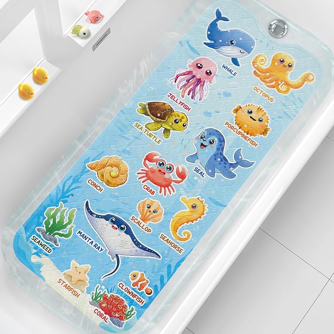 XIYUNTE Baby Bath Mat for Tub Non Slip Kids Bath Mat by XIYUNTE
