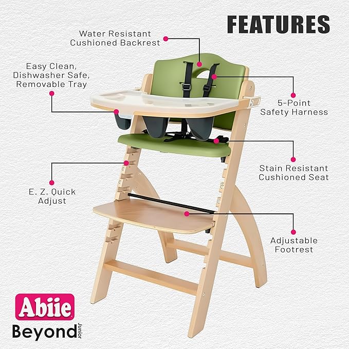 Abiie Beyond Junior Wooden High Chair - Image 2