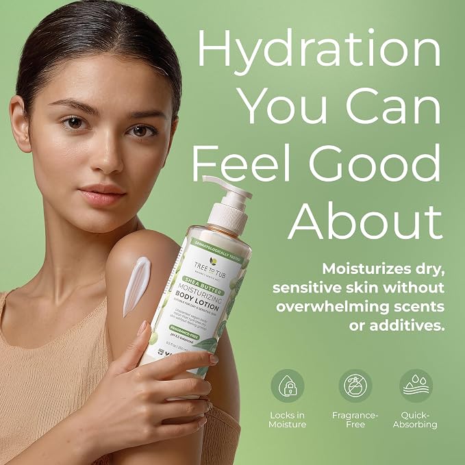 Tree to Tub Unscented Shea Butter Body Lotion - Image 2