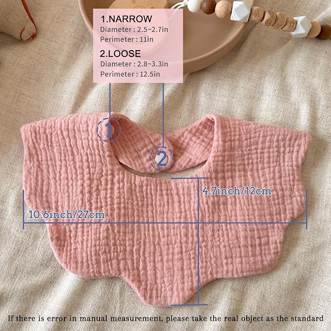 EllieHouse Baby Bibs for Girls Boys 10Pack Muslin Drool Teeth Drooling Teething - Image 3