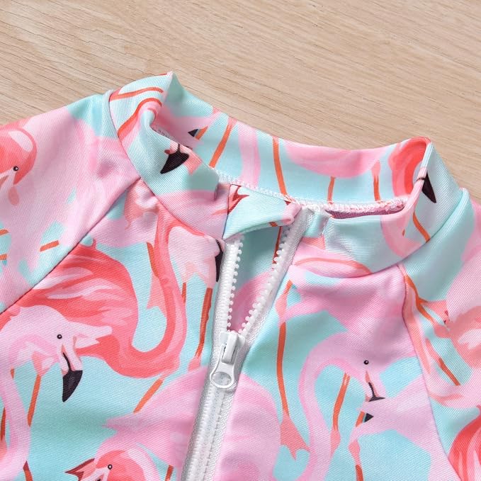 Aalizzwell Baby Girls Long Sleeve One Piece Swimsuit - Image 5
