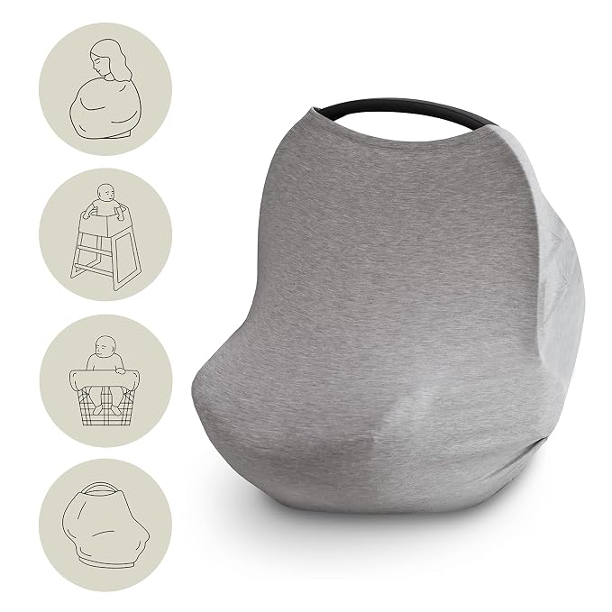 mushie Baby Car Seat Canopy Cover | Breathable & Stretchy Multi Use Cover by mushie
