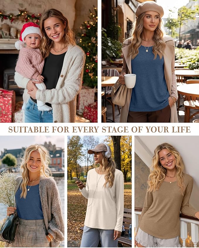 4 Pack Women's Cotton Nursing Tops, Breastfeeding Maternity - Image 5