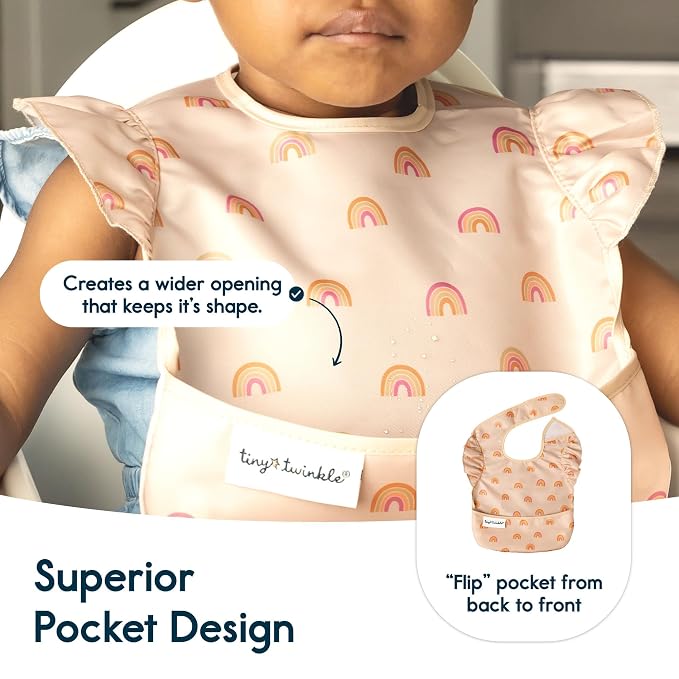 Tiny Twinkle Mess Proof Baby Bibs - Image 5