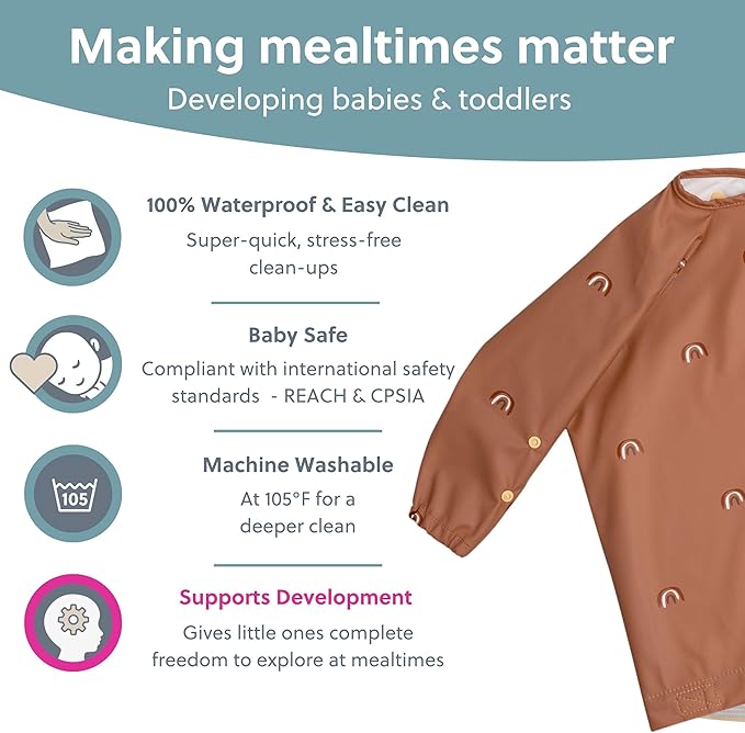 BIBaDO - Long Sleeve Baby Bibs - Babies & Toddlers 6-36 Months - Coverall Baby - Image 4
