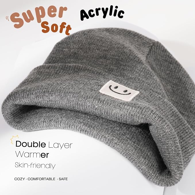 FURTALK Baby Beanie Cute Toddler Winter Hat Knit Boys Girls Warm 2 Pack Kids - Image 2